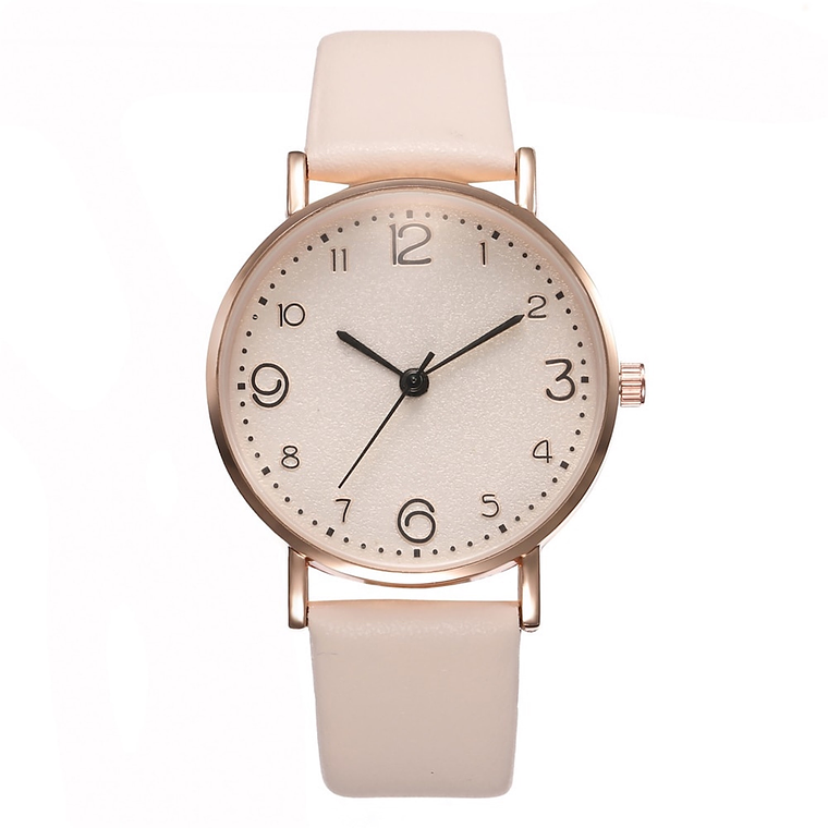 Reloj Pulsera Cuarzo Analogico Mujer Pulso Cuero PU 023 1