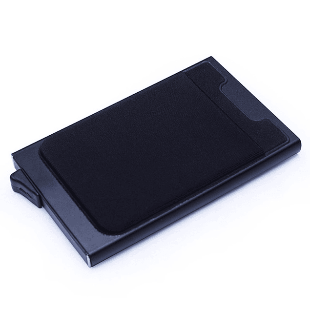 Billetera Cartera Aluminio Proteccion RFID QB0097 Negro A