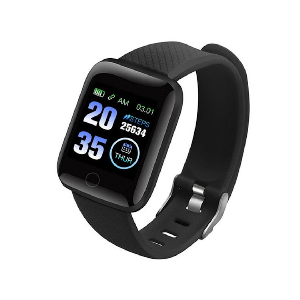 Smartwatch UBMD 116L Fitness Podometro Frecuencia Cardiaca Negro 1
