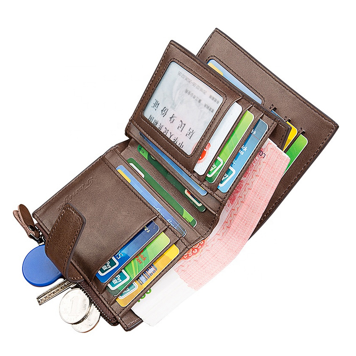 Billetera Cuero UBMD Bloqueo RFID Monedero 6061 2