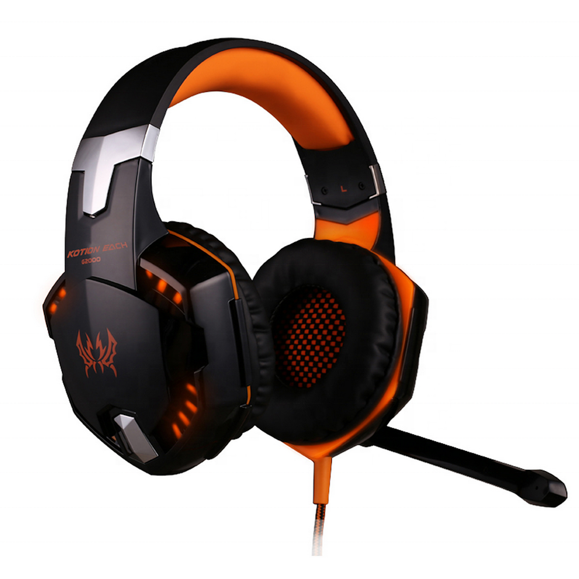 Audifonos Microfono Gaming Estereo Kotion G2000 Naranja 1