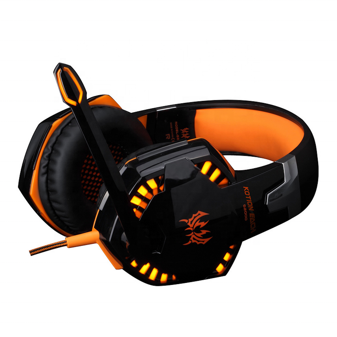 Audifonos Microfono Gaming Estereo Kotion G2000 Naranja 2
