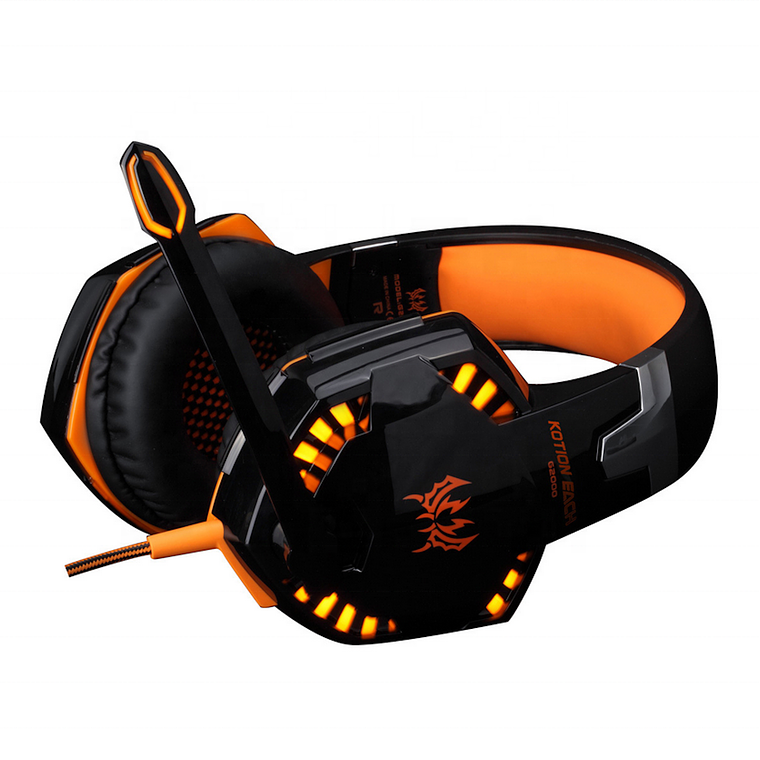 Audifonos Microfono Gaming Estereo Kotion G2000 Naranja 2