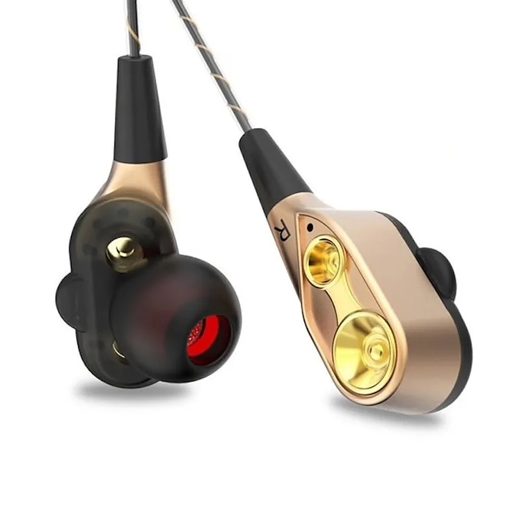 Audifonos Profesionales V3 Auricular Con Microfono Dorado 1