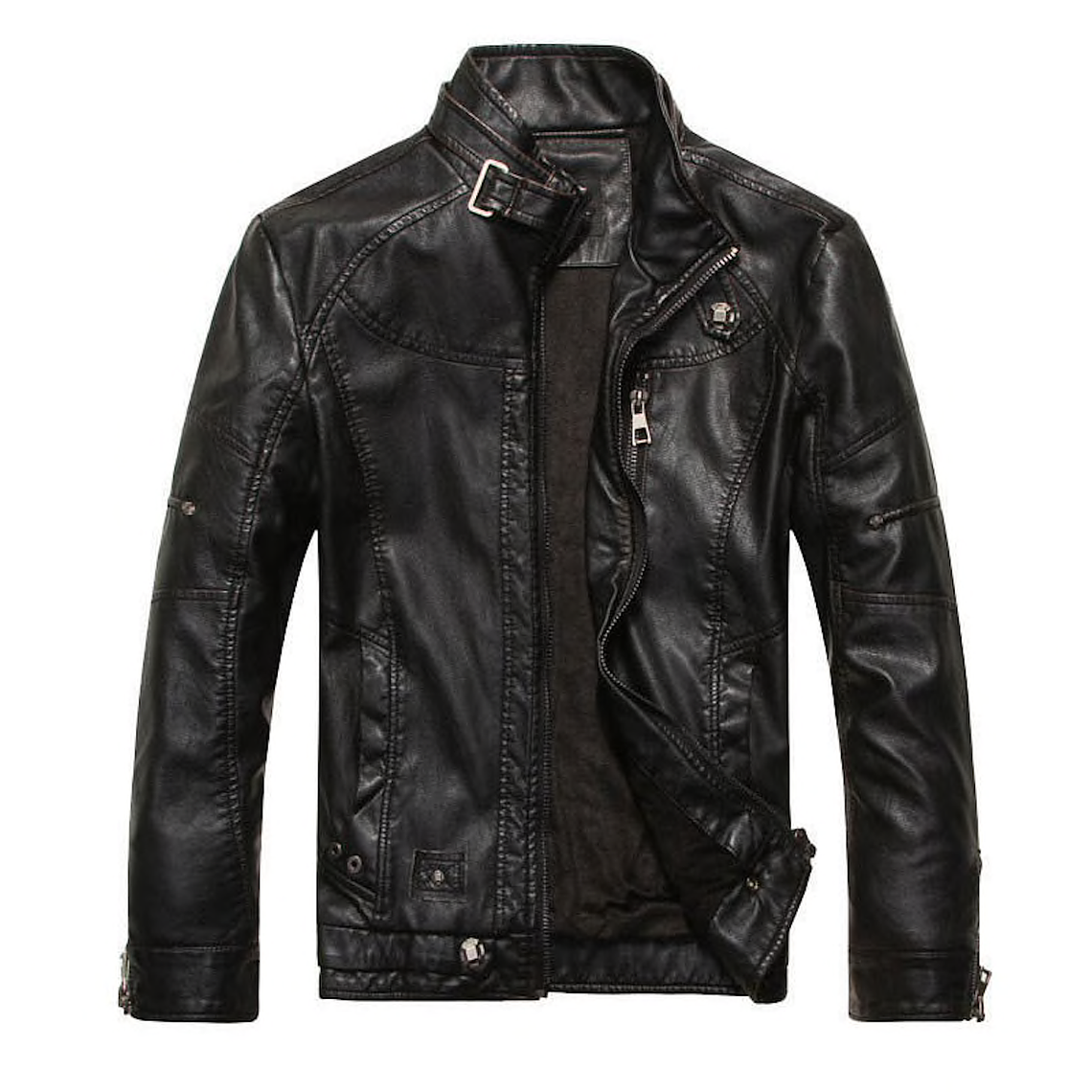 Chaqueta Masculina Cuero PU Motocicleta Hombres 8822 1