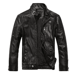 Chaqueta Masculina Cuero PU Motocicleta Hombres 8822