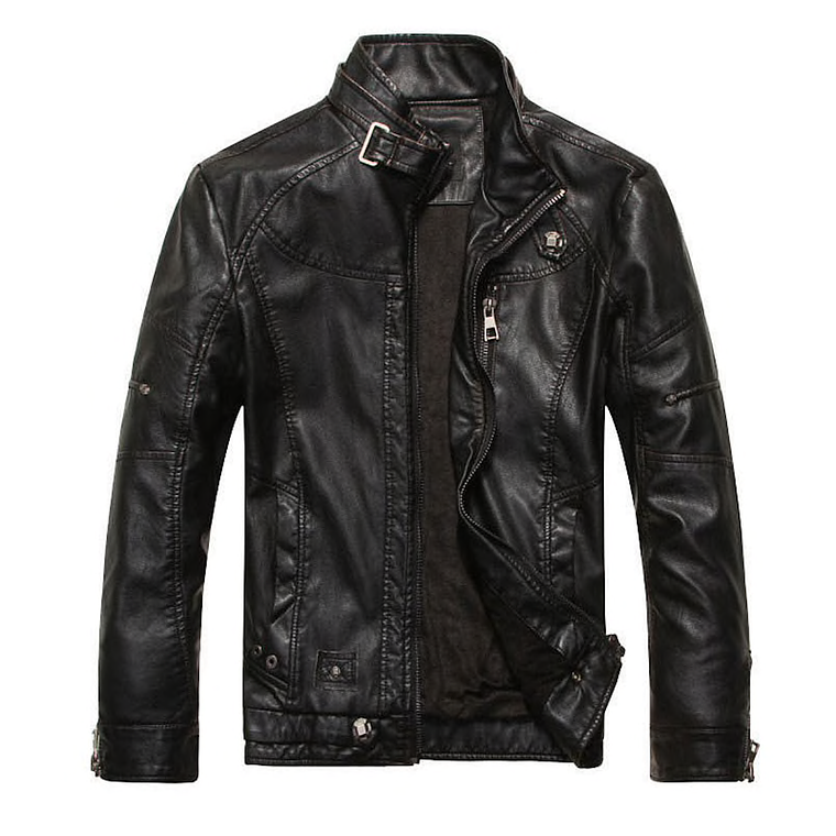 Chaqueta Masculina Cuero PU Motocicleta Hombres 8822 1
