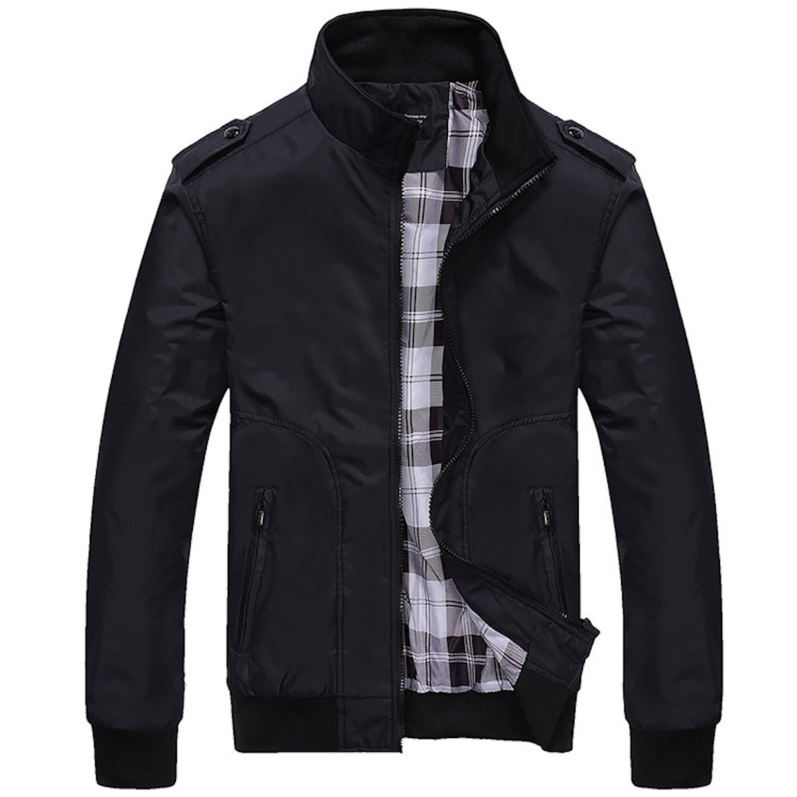 Chaquetas Hombre Casuales Ajustada Cuello Alto 728 1