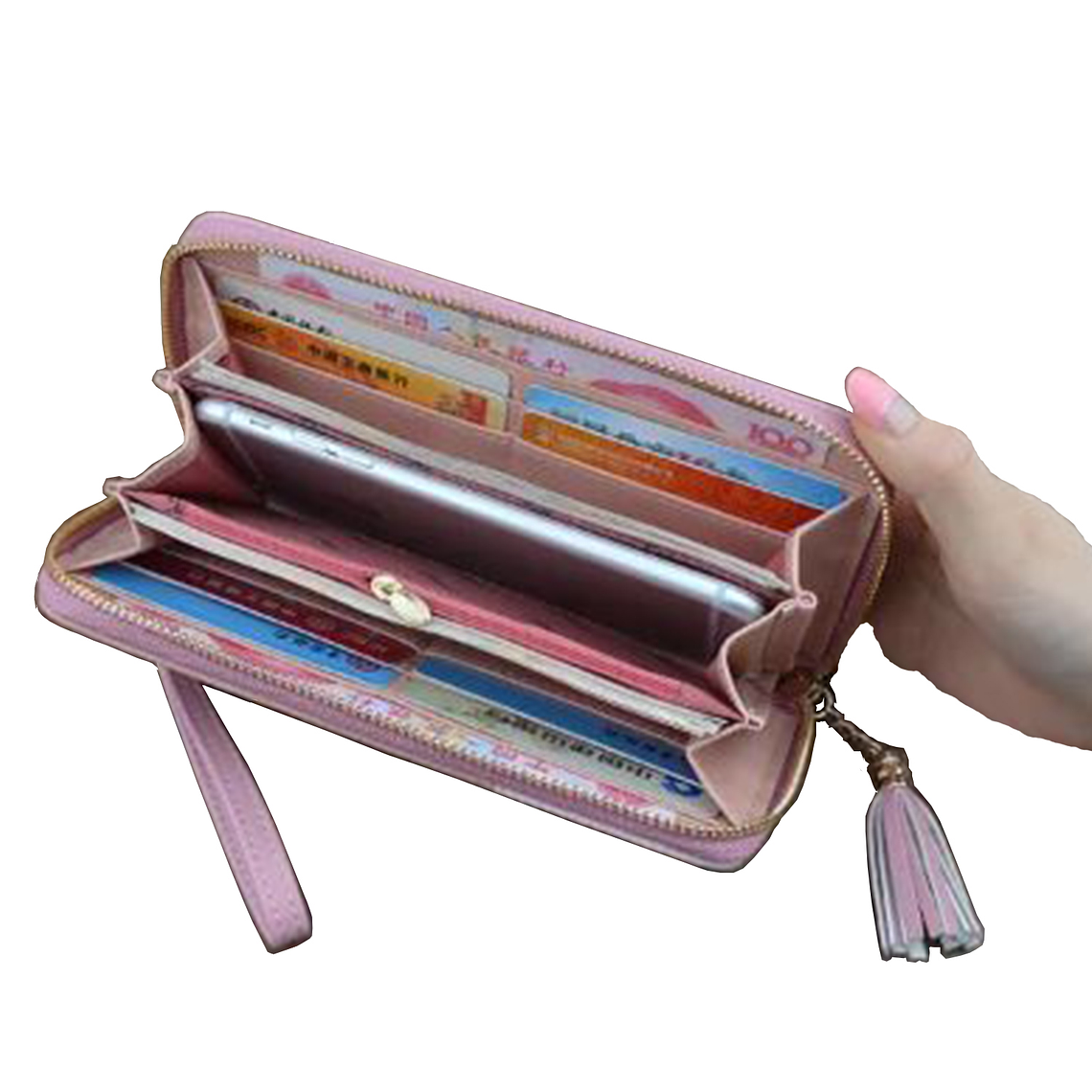 Billetera Ecocuero UBMD Mujer Larga Impermeable 5040 Rosada 2