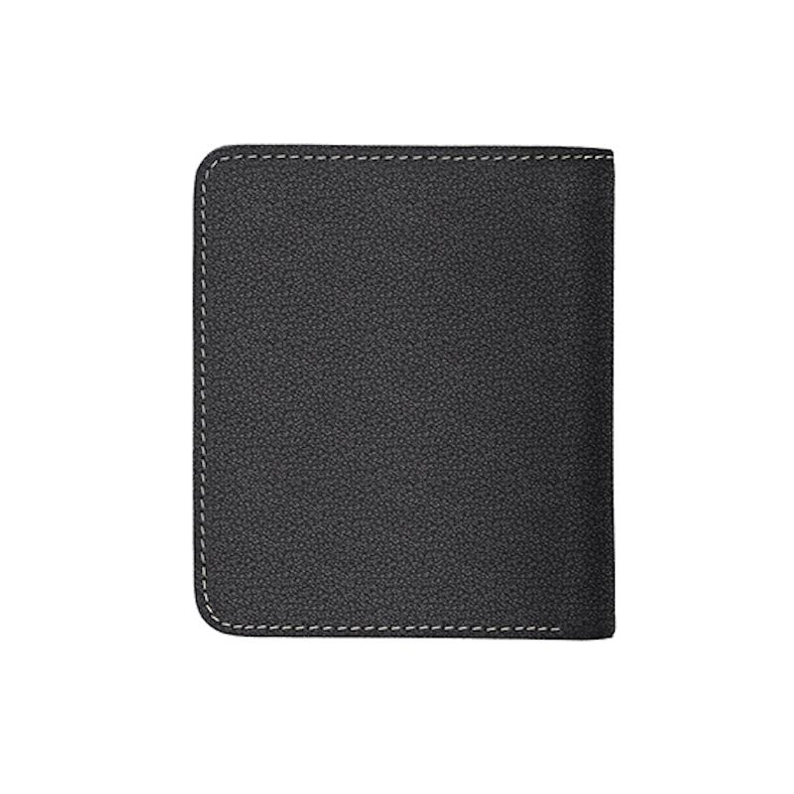 Billetera Hombre BISON DENIM Cuero Genuino N4429 Negro Blanco 2