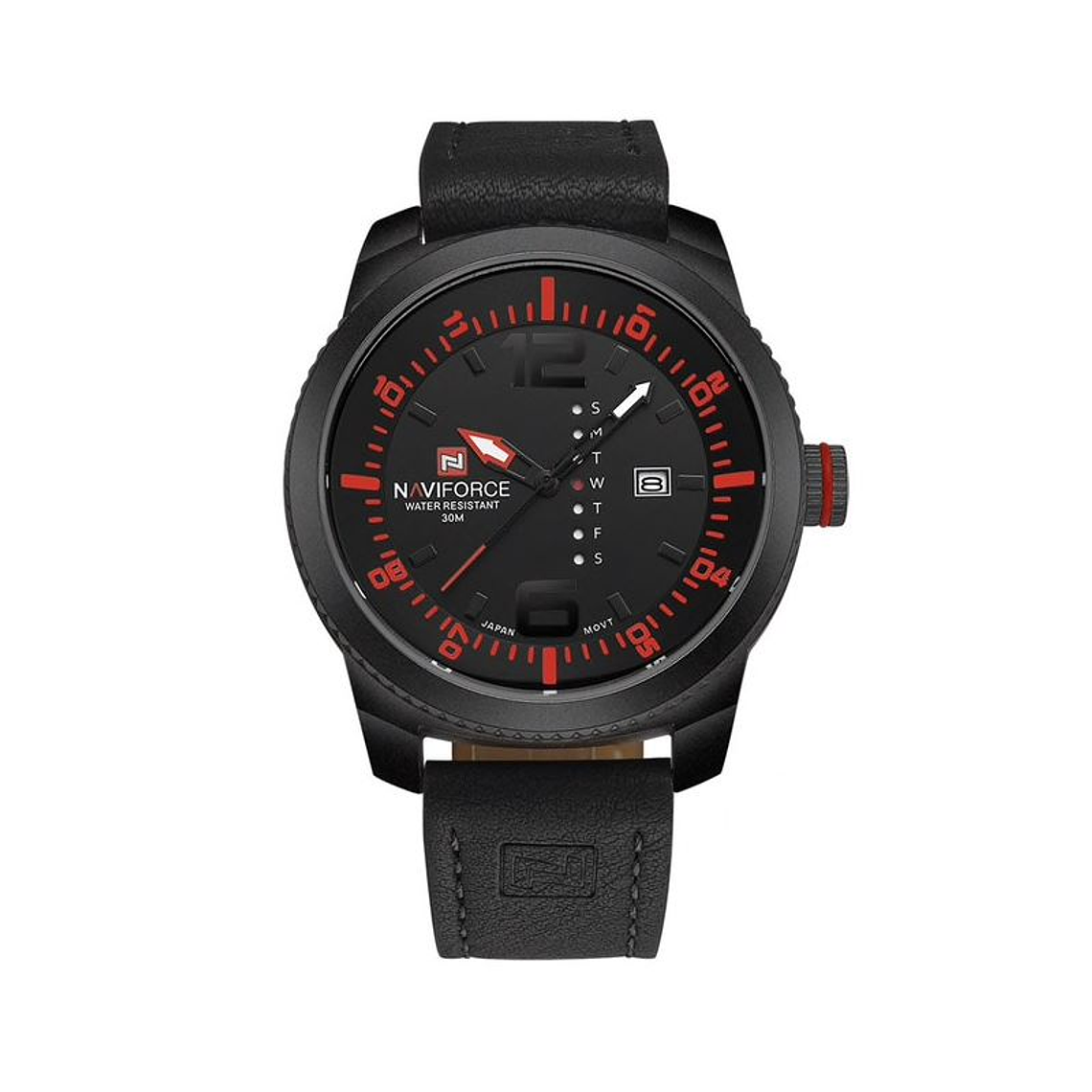 Reloj Hombre NAVIFORCE 9063 Deportivo Cuarzo Negro Rojo 1