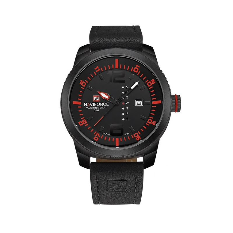 Reloj Hombre NAVIFORCE 9063 Deportivo Cuarzo Negro Rojo 1