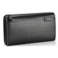 Billetera Hombre Multifuncional Larga Cuero PU Con Cierre E044 Negro - Miniatura 2