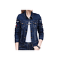 Chaqueta Mujer Jean Bordado A009 Azul Oscuro - Miniatura 1