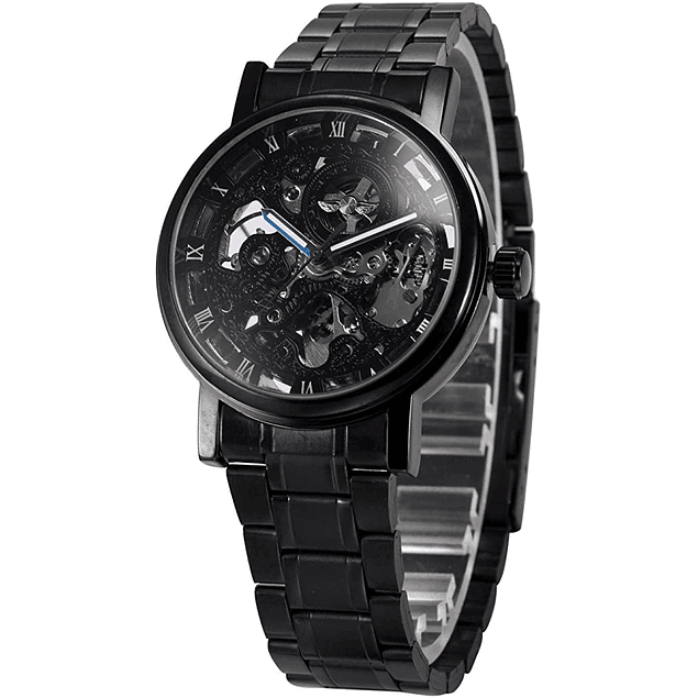 Reloj Hombre Acero Inoxidable Maquinaria WIN256 Negro