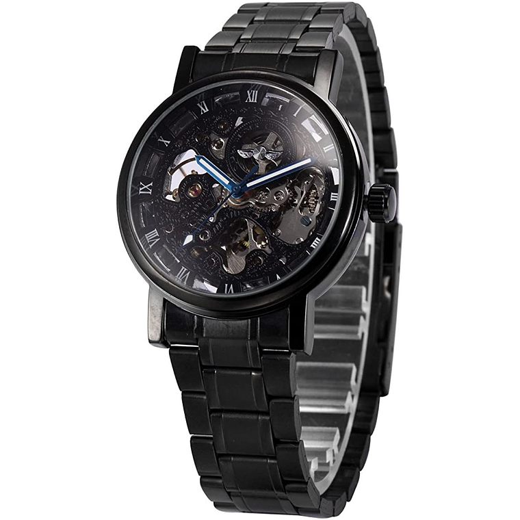 Reloj Hombre Acero Inoxidable Maquinaria WIN256 Negro 1