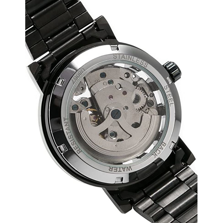 Reloj Hombre Acero Inoxidable Maquinaria WIN256 Negro 3