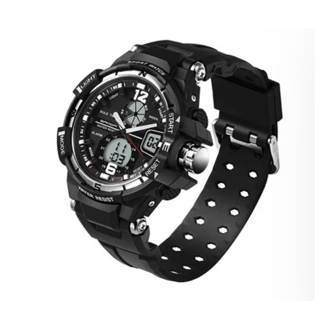 Reloj Analogo Digital Militar SANDA 289 Hombre 3ATM Plateado 1