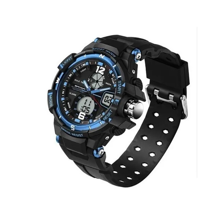 Reloj Analogo Digital Militar SANDA 289 Hombre 3ATM Plateado 2
