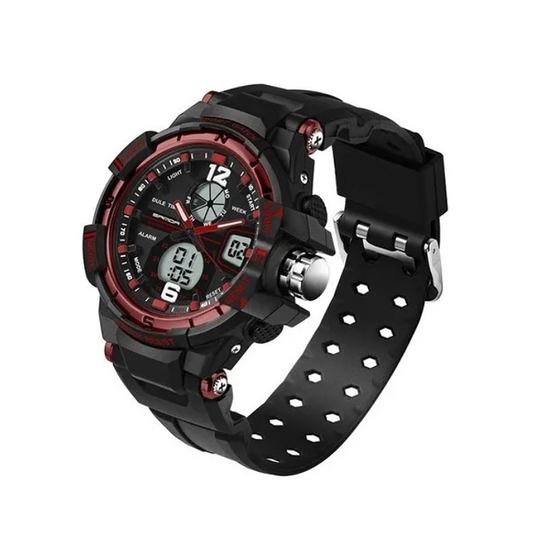 Reloj Analogo Digital Militar SANDA 289 Hombre 3ATM Plateado 3