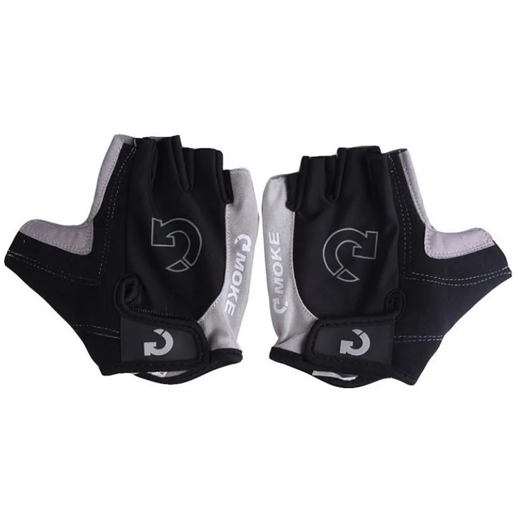 Guantes Ciclismo Medio Dedo Gris 1
