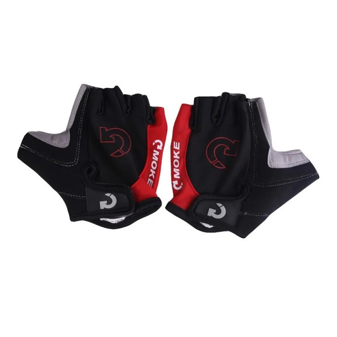 Guantes Ciclismo Medio Dedo Rojo 1