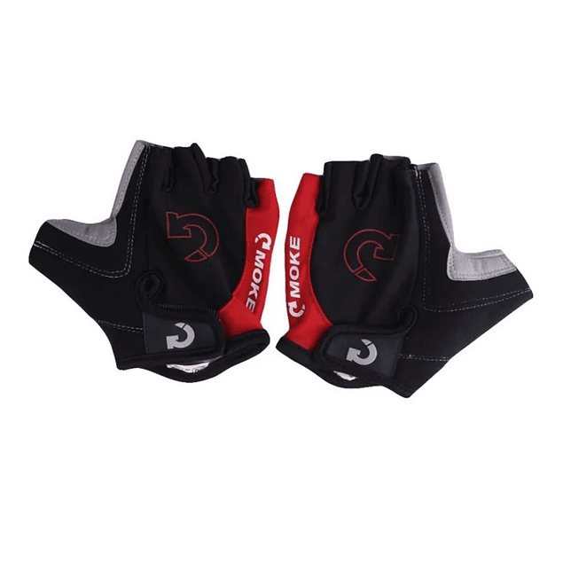 Guantes Ciclismo Medio Dedo Rojo