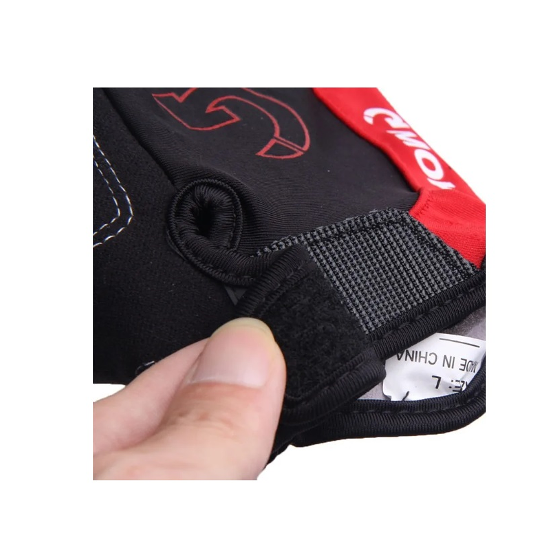 Guantes Ciclismo Medio Dedo Rojo 2