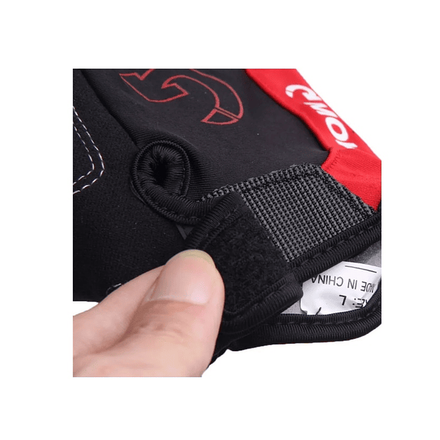 Guantes Ciclismo Medio Dedo Rojo