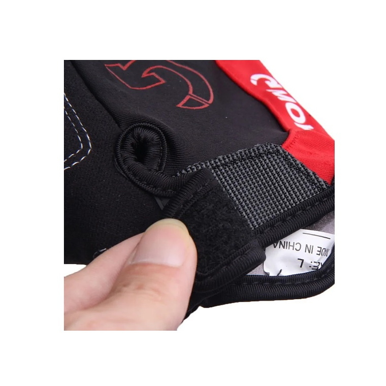 Guantes Ciclismo Medio Dedo Rojo 2