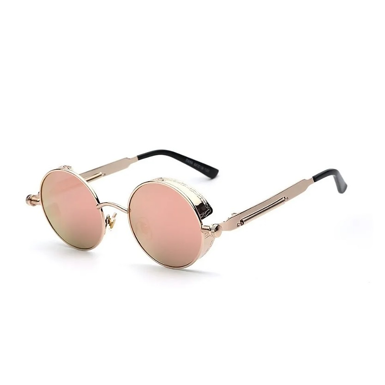 Gafas De Sol Goticas Vintage UV400 Dorado Rosado 1
