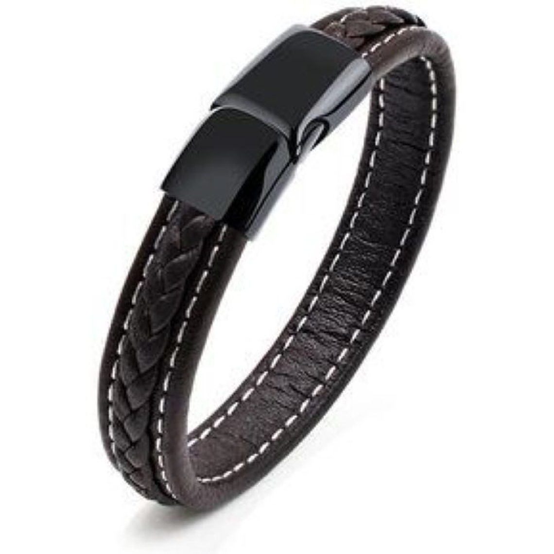 Manilla Magnética Cuero Acero Inoxidable Marrón 2062 1