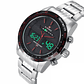 Reloj Hombre NAVIFORCE Análogo Digital Acero Inoxidable NF9024M Plateado Rojo - Miniatura 3