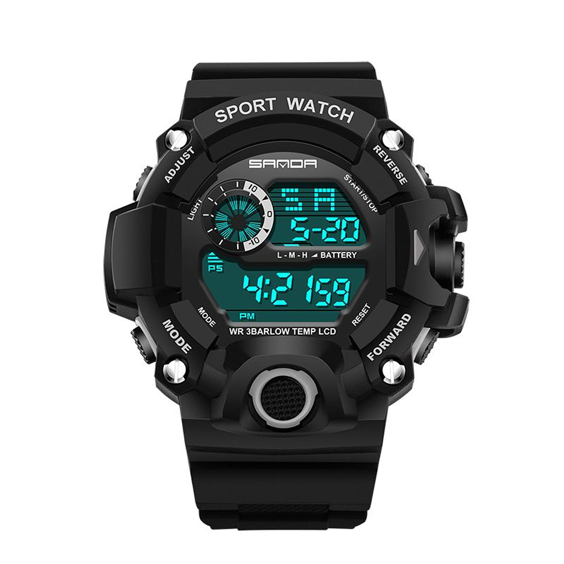 Reloj Deportivo Digital Militar SANDA 326 Hombre Negro 2