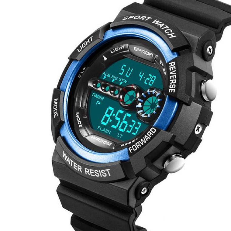 Reloj Deportivo Digital Militar SANDA 320 Hombre Azul 1