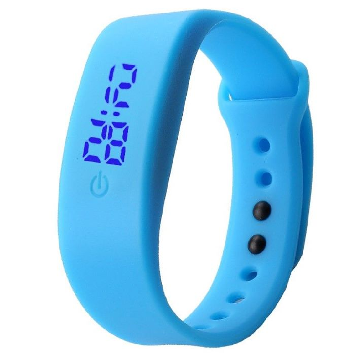 Reloj Banda Digital Deportivo Mujer Silicona Vot6  Azul Claro 1