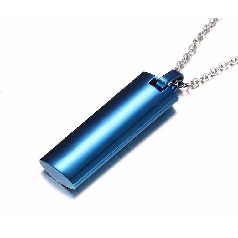 Dije Padre Nuestro Acero Inoxidable Azul 3