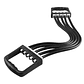Banda Pectoral Elastica Resistencia 5 Bandas Portable Negro - Miniatura 2
