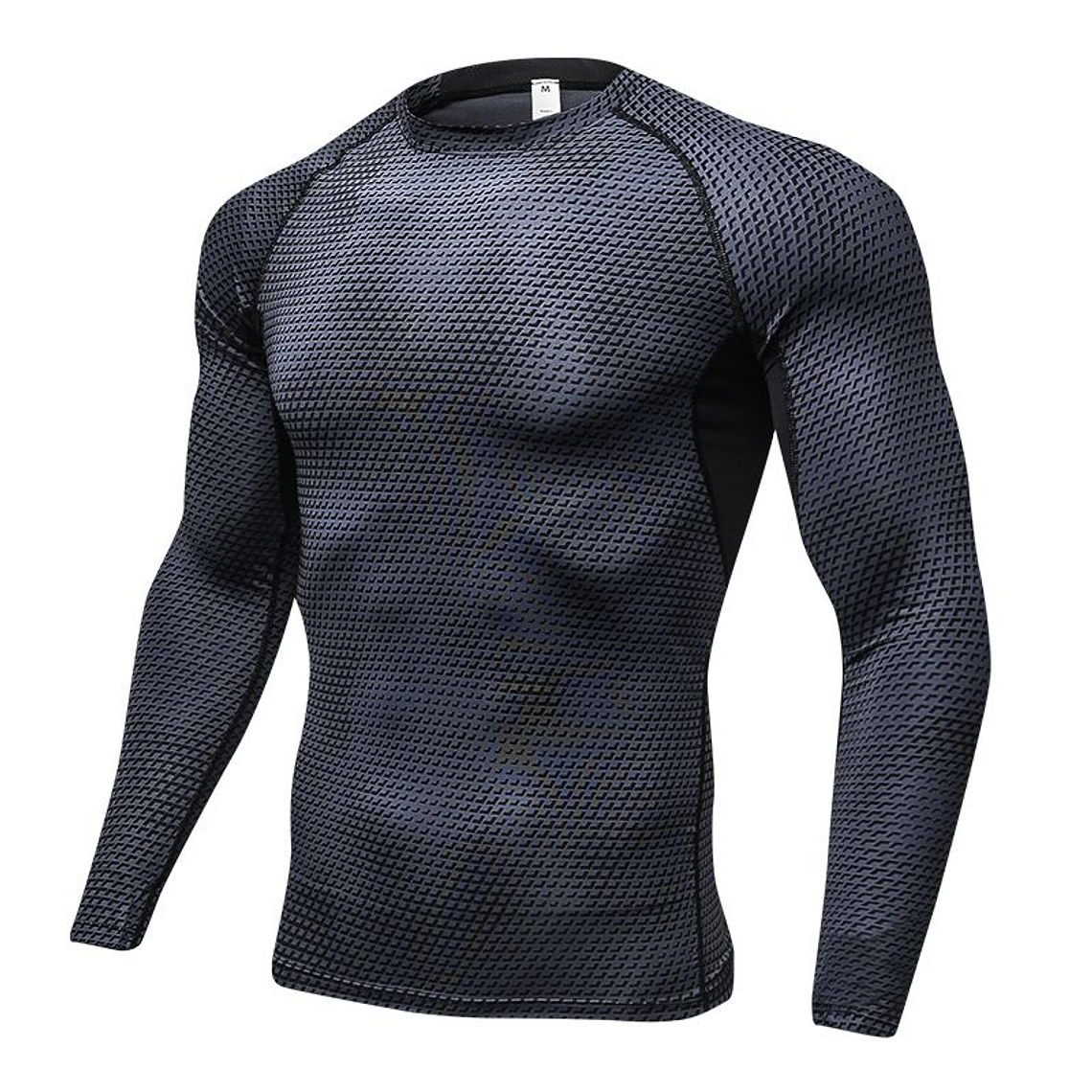 Camiseta Manga Larga Hombre Gimnasio Fitness 4029 Negro 1