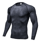 Camiseta Manga Larga Hombre Gimnasio Fitness 4029 Negro - Miniatura 1