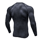 Camiseta Manga Larga Hombre Gimnasio Fitness 4029 Negro - Miniatura 2