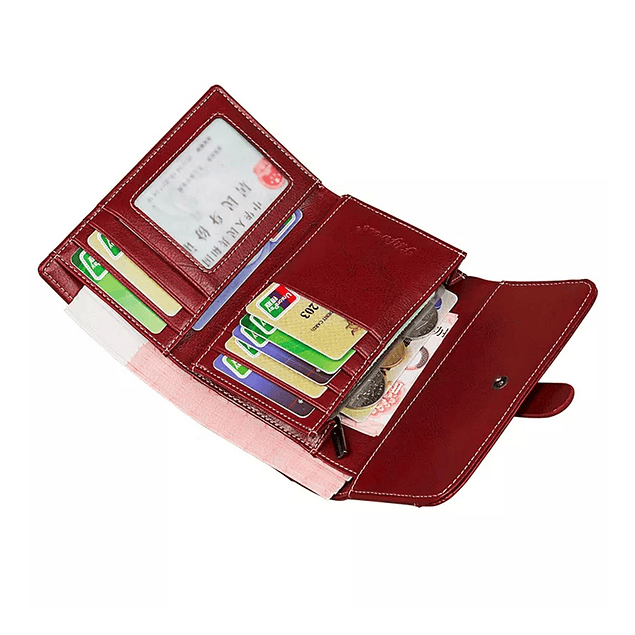 Billetera Cuero UBMD Mujer Monedero Bloqueo RFID 232