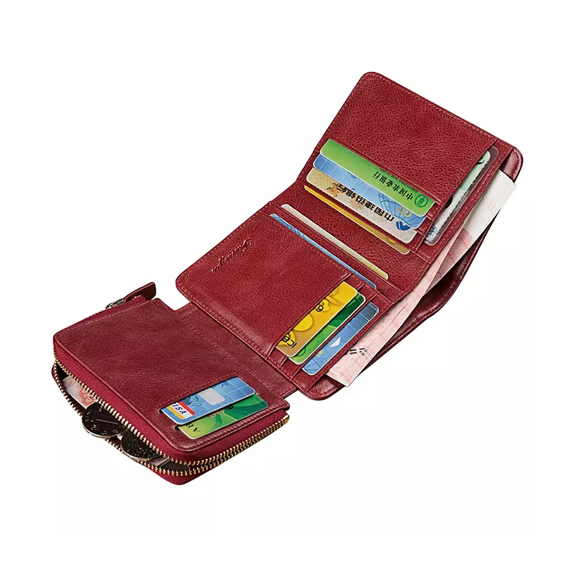 Billetera Cuero UBMD Mujer Monedero Bloqueo RFID 6096 5