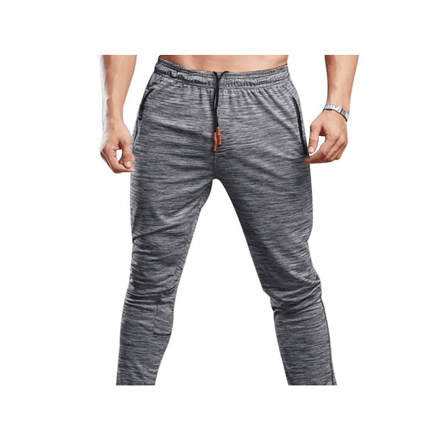 Pantalon Deportivo Hombres Respirable Elástico Gris S15