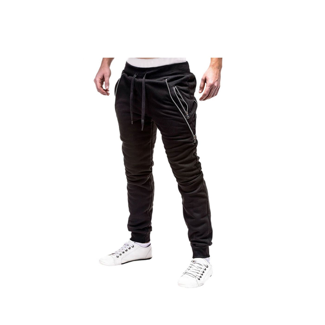 Pantalón Deportivo Hombres Sudadera 7984 Negro 1