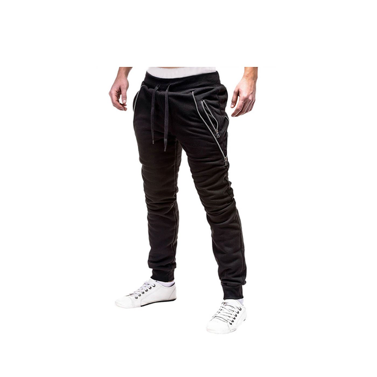 Pantalón Deportivo Hombres Sudadera 7984 Negro 1
