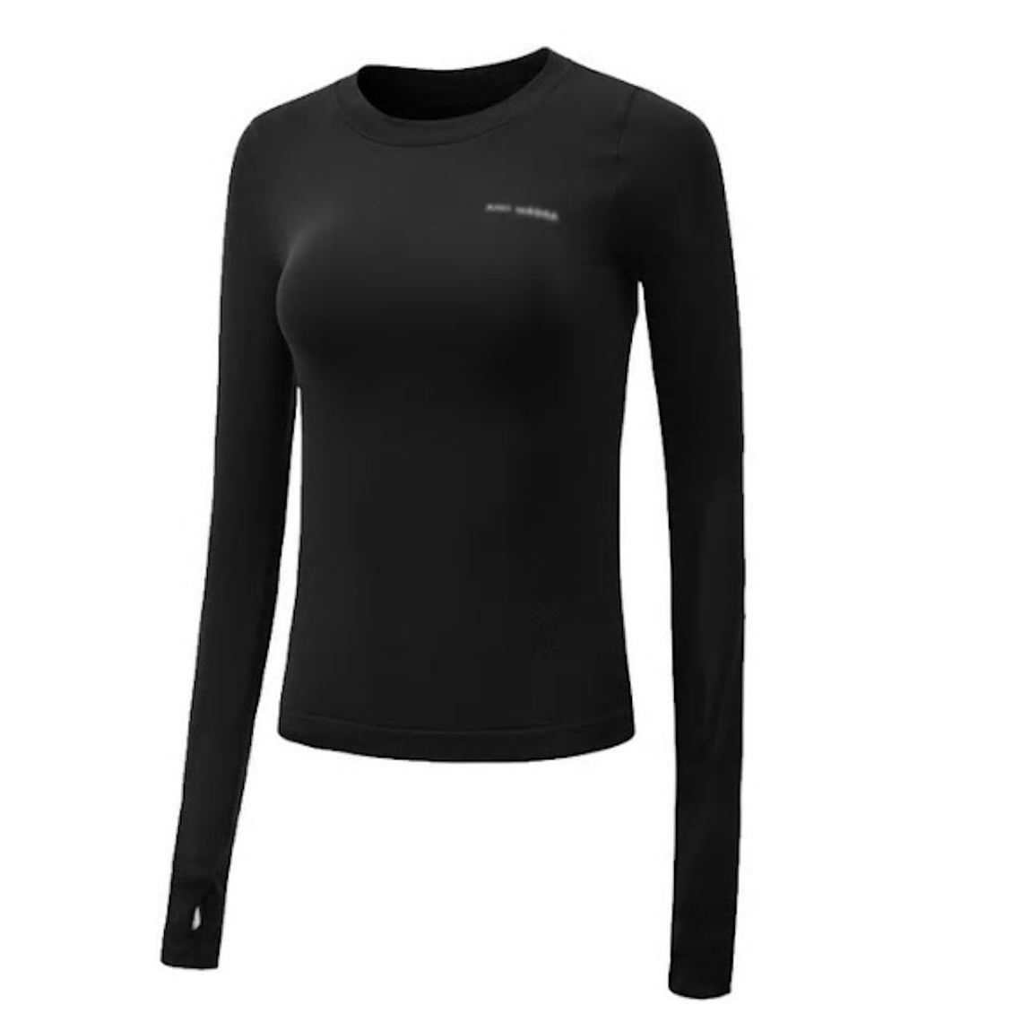 Camiseta Deportiva Manga Larga Respirable 0502 Negro 1