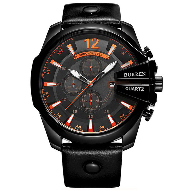 Reloj Hombres Lujo CURREN 8176-1 Casual Negro 1