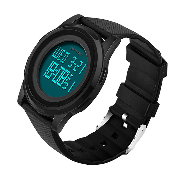Reloj SANDA 337 Deportivo Hombres LED Digital Negro 3