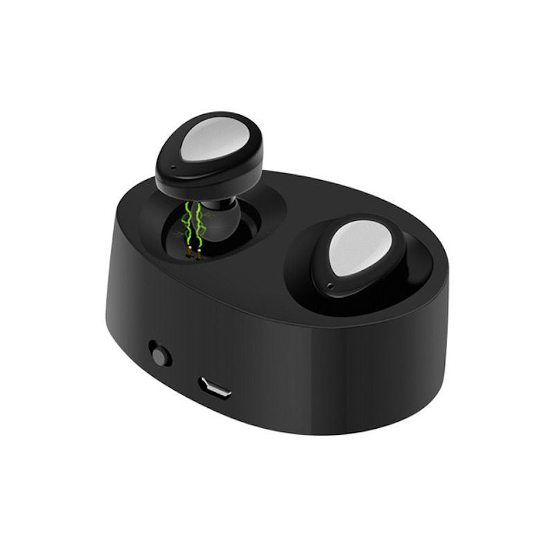 Mini Auriculares Inalambricos Microfono K2 TWS Negro Gris 1